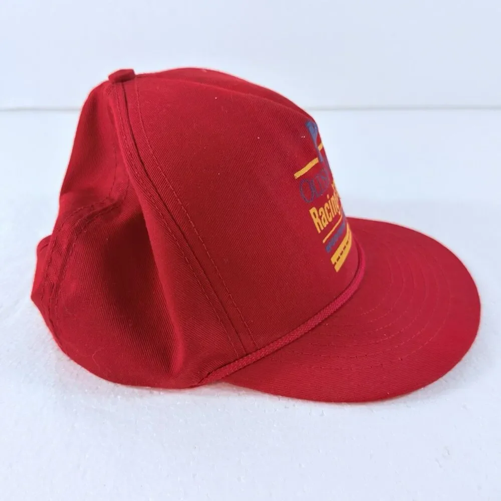 Vintage Oldsmobile Racing Team Snapback Hat Cap BF Goodrich T/A GM Nascar Red
